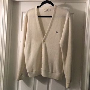Vintage men’s Dior white button down cardigan